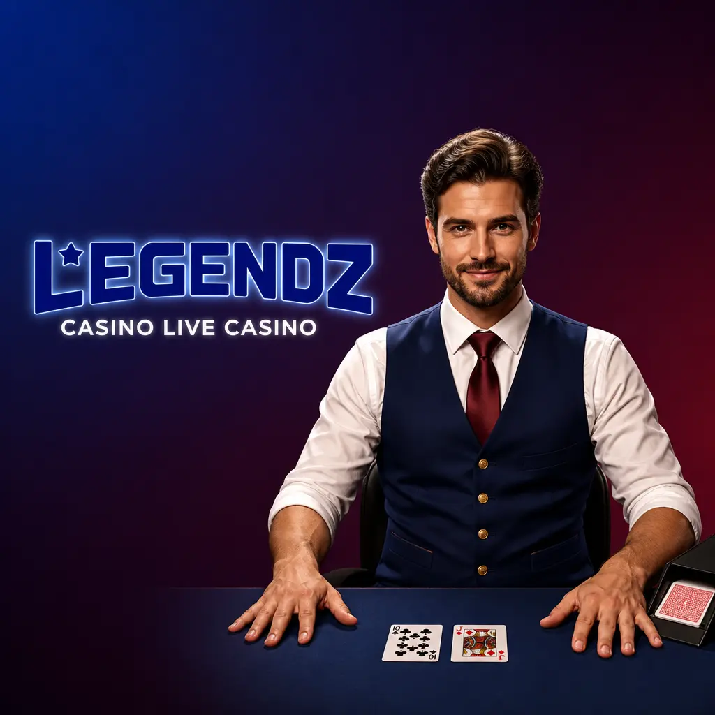 Live dealer streaming a table game at Legendz Casino