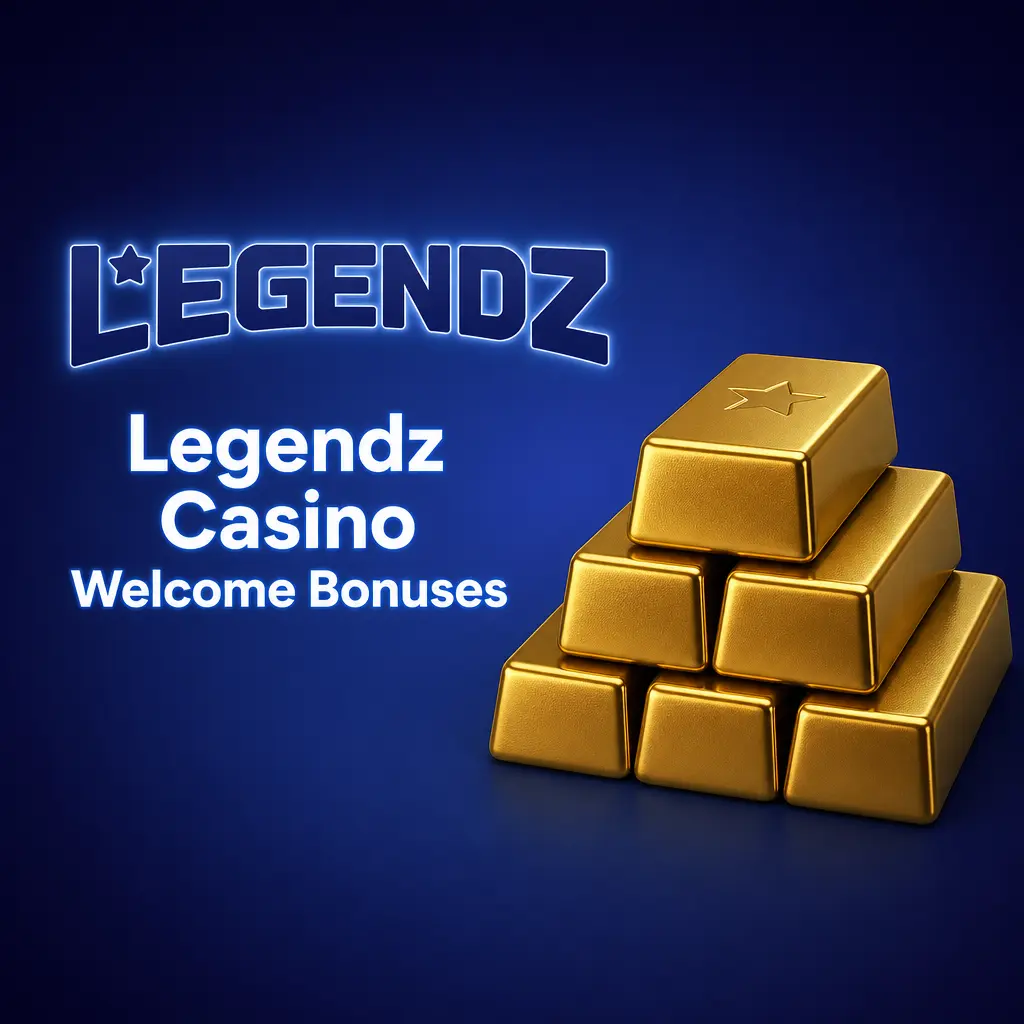 Legendz Casino welcome bonus screen