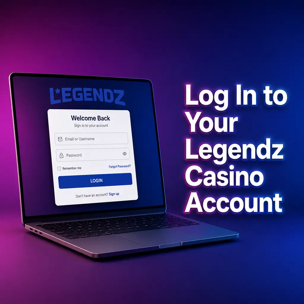 Legendz Casino login screen